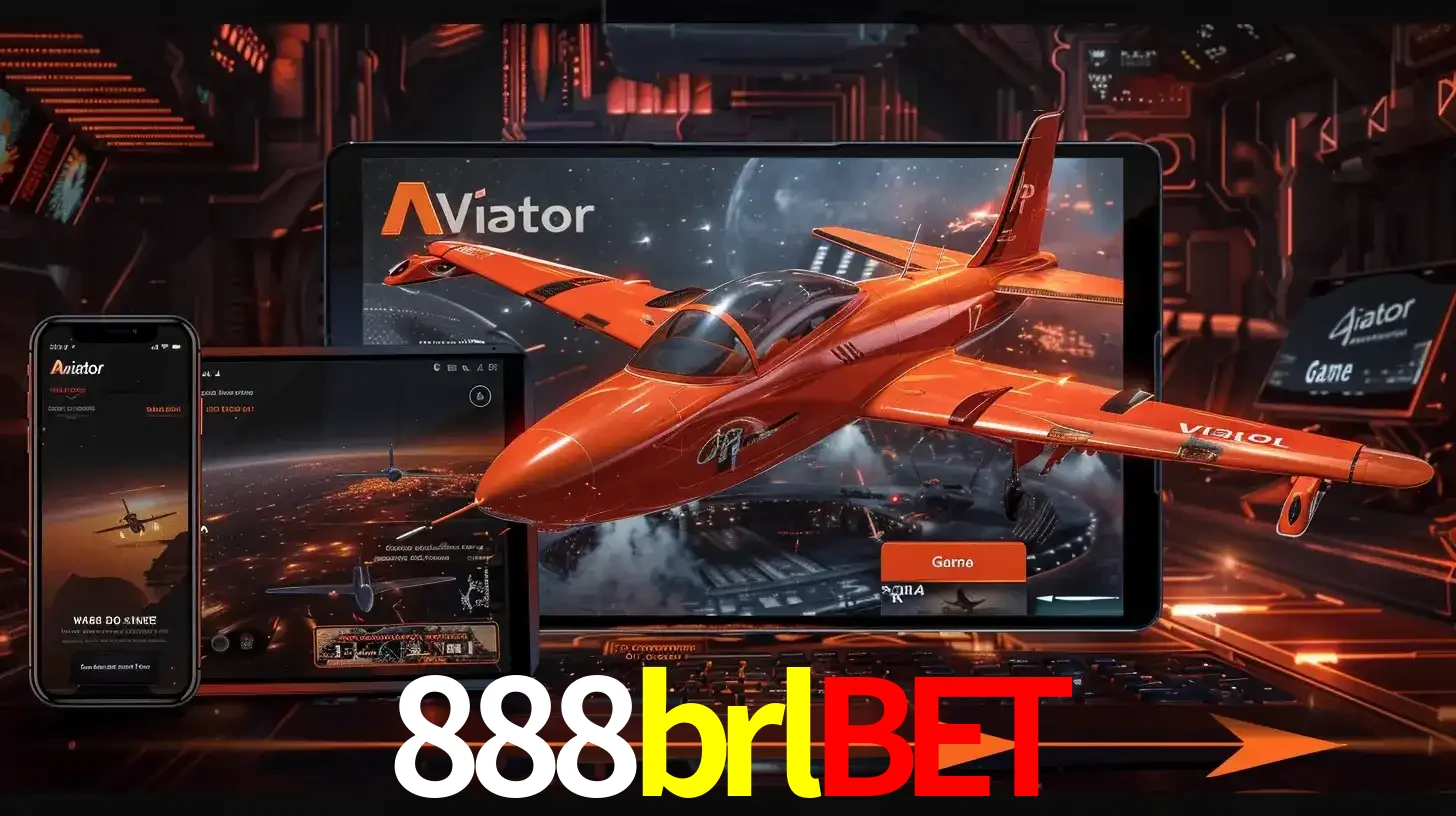 Apresentação tecnológica do jogo Aviator com um avião saindo da tela de um tablet, demonstrando a experiência imersiva em múltiplos dispositivos no 888brlbet.