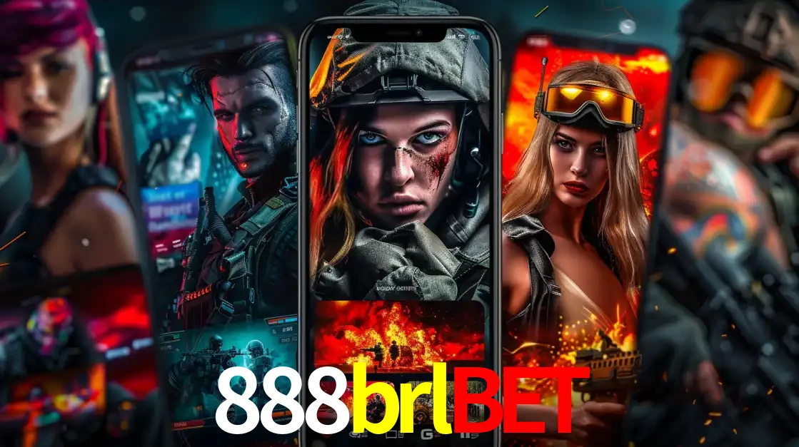 Montagem de telas de celular mostrando diversos personagens, masculinos e femininos, de um jogo de tiro, ilustrando a diversidade de equipes de e-sports para apostar no 888brlbet.