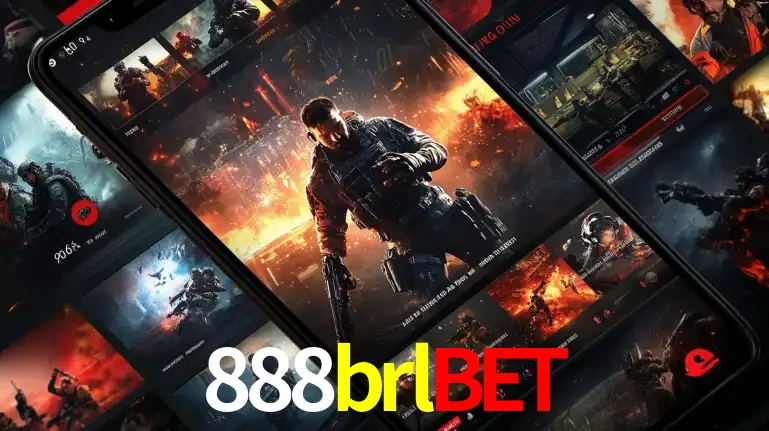 Tela de um celular exibindo uma galeria de jogos de tiro com temática militar, mostrando a variedade de e-sports disponíveis para apostas na plataforma de entretenimento 888brlbet.