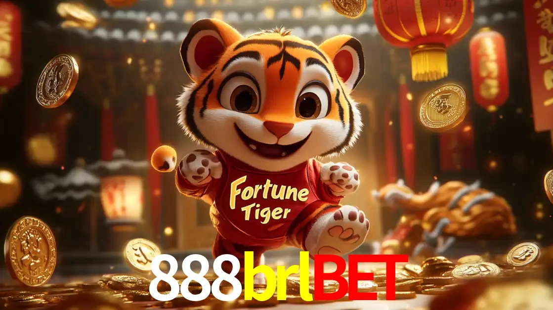 O alegre personagem do Fortune Tiger correndo sobre um caminho de moedas de ouro, simbolizando os grandes prêmios e a diversão do popular jogo de slot do 888brlbet.